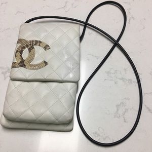 Chanel Quilted Cambon and Python Crossbody Bag